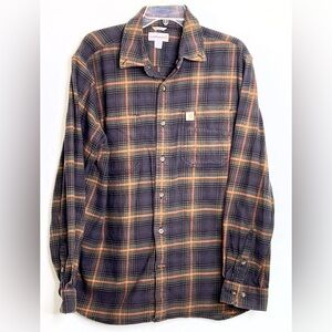 Carhartt Men's Sz.Large Relaxed Fit Flannel Button down Plaid Shirt.  #27